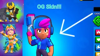 Показвам си всички скинове които имам в brawl stars. Имам редкия....