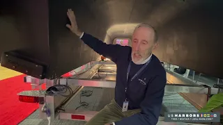 Scott Jutson on the Bering 34 at the 2024 Seattle Boat Show