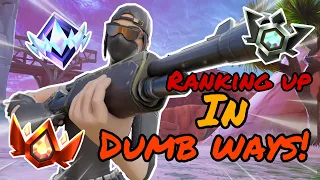 I attempted to RANK UP using DUMB MEME STRATS in Fortnite! *HILARIOUS*