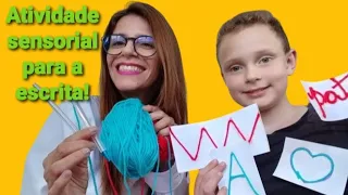 Atividade Sensorial para estimular a escrita!✏