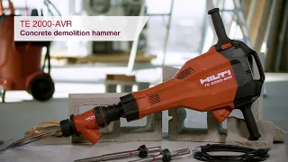 Hilti TE 2000-AVR Electric Jack Hammer (Concrete Demolition Hammer) in Action