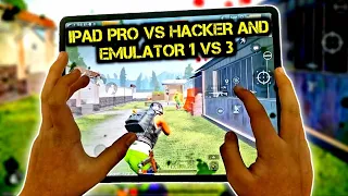 IPAD PRO VS EMULATOR | 1 VS 3 | IPAD PRO PUBG HANDCAM GAMEPLAY | 6-FINGERS CLAW NO GYRO