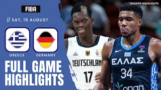Germany vs Greece Full Game Highlights | Aug 19 | 2023 FIBA World Cup