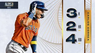 Carlos Correa goes off in ALDS Game 1 with 2 home runs, 4 RBIs as Astros get win