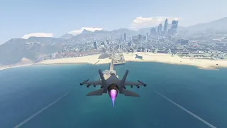 Flying P-996 LAZER. GTA Online. Tacet_Mortem.