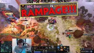 "classic MIRACLE BOSS, this guy is so good" -Saberlight on Miracle's clutch Cheese into Rampage