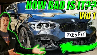 Damaged Car Repair Project | How BAD Is It? | BMW M135i | Vid 1