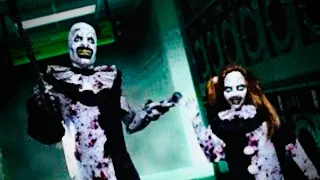 Art The Clown And Little Pale Girl Animatronics (Terrifier 2) At Party City For Halloween 2024