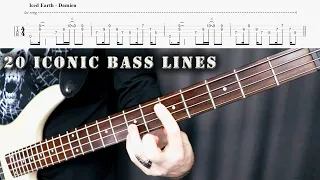 20 Iconic Bass Guitar Lines / Intros + Tab (Vol 1)