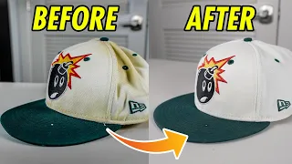 HOW TO CLEAN FITTED HATS/SNAPBACKS *TUTORIAL*