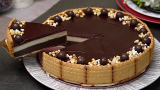 Biscuit tart without oven, quick and classy dessert