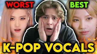 NON K-POP Fan Reacts to WORST to BEST MAIN VOCALS of KPOP - (Girls Groups)