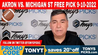 Akron vs. Michigan St 9/10/2022 FREE College Football Picks and Predictions on NCAAF Betting Tips