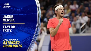 Jakub Mensik vs. Taylor Fritz Extended Highlights | 2023 US Open Round 3