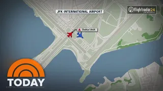 Close call at NY's JFK airport as two planes nearly collide