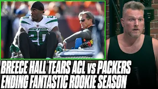 Breece Hall Tears ACL, Putting An End To An INSANE Rookie Season  Pat McAfee Reacts