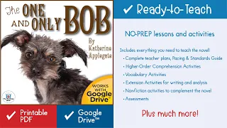 The One and Only Bob Novel Study Unit