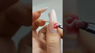 Китайская роспись.  Роза на ногтях.
