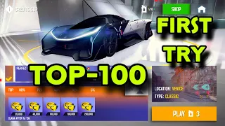 Asphalt 8, Credits Cup Venice Faraday Future Top-100