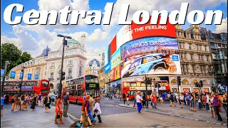 London West End Street Walk | Leicester Square, Piccadilly Circus, Soho | Central London -4k HDR