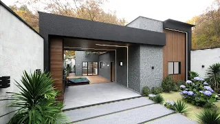 SMALL AND MODERN L-SHAPED HOUSE // 2 BEDROOMS // GROUND FLOOR - 10X20m LOT