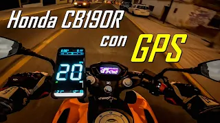 Esta es la velocidad real de la Honda CB190R v.2 con GPS 🏍️🔥
