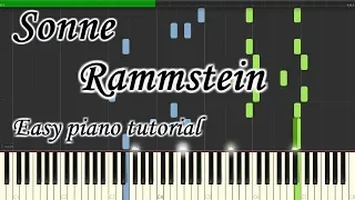 Sonne - Rammstein - Very easy and simple piano tutorial synthesia planetcover