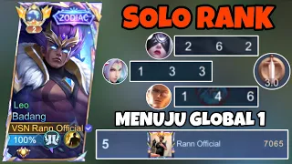 DAPET TEAM NGEFEED MENUJU GLOBAL 1 BADANG, SOLO RANK | MOBILE LEGEND!!!