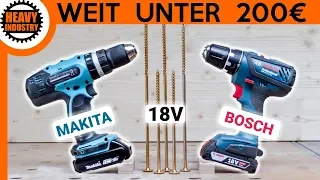 🔥 MAKITA gegen BOSCH 🔥 DER AKKUSCHAUBER TEST (DHP453 und GSR 18 2 LI Plus)