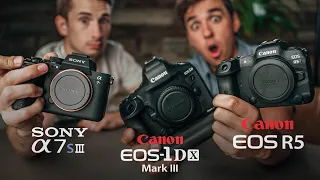 Canon R5 vs Sony A7SIII vs 1dx Mark III - The Ultimate Video Shootout