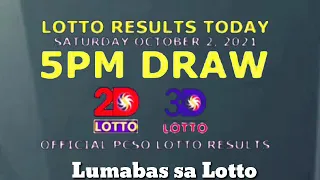 PCSO Lotto Draw Today October 2,2021 Saturday 5:00 P.M 2D and 3D Visayas and Mindanao Draw Results