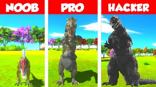 NOOB VS PRO VS HACKER: GOJIRA CREATING CHALLENGE IN ANIMAL REVOLT BATTLE SIMULATOR