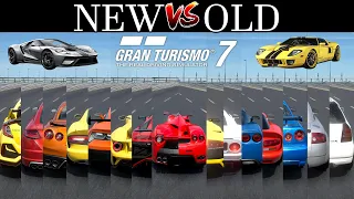 Gran Turismo 7 || OLD CARS VS NEW CARS DRAG BATTLE || 2KM DRAG RACE GRAN TURISMO 7 DRAG RACES