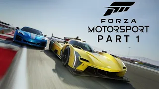 Forza Motorsport (2023) - Gameplay Walkthrough - Part 1 - "Builders Cup Intro Series, Modern Tour"