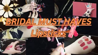 Pakistan most affordable liquid lipsticks||MUST hAVES BRIDAL LIPSTICK shades💄|| SWATCHES AND REVIEW