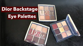 Dior Backstage Eye Palettes ~ swatched the colors ~