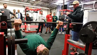 NFL Prospect Learn to Bench Press from Powerlifter