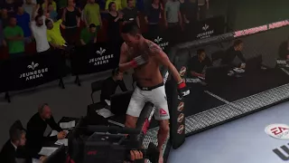 EA UFC3 Holloway vs Aldo - Flying knee finish!