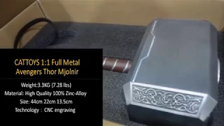 Thor Hammer Mjolnir | Cattoys Mjolnir 1:1 Real Life Scale