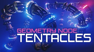 dynamic robot tentacles with the new Repeat Zone in Blender