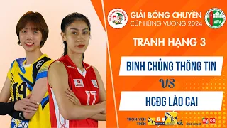 Full Match | Binh Chủng Thông Tin vs HCĐG Lào Cai |Tranh hạng 3 giải bóng chuyền Cúp Hùng Vương 2024