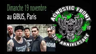 AGNOSTIC FRONT Live Paris 19 11 2017