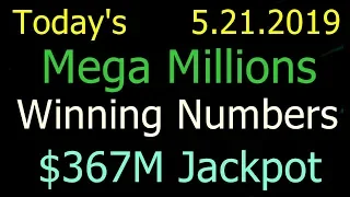 Today Mega Millions Winning Numbers 21 May 2019 Tuesday. Tonight Mega Millions Drawing 5/21/2019