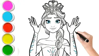 Elsa Frozen Drawing || How to draw Elsa step by step