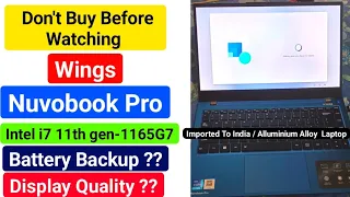 wings nuvobook pro aluminium alloy metal body intel core i7 11th gen 1165g7 | wings vivobook i7