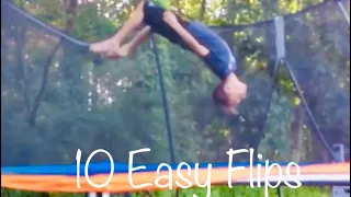 10 Easy Flips ANYBODY Can Do On Trampoline