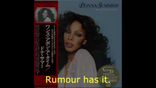 Donna Summer - Rumour Has It LYRICS - SHM "Once Upon A Time" 1977