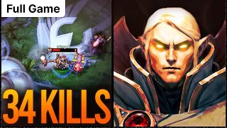 Epic Midlane Battle: Insane Invoker Dominates Tinker with 34 Kills!