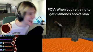 xQc laughs at Walter White minecraft meme