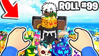 I Rolled 100 FRUITS In 24 HOURS (Roblox Blox Fruits)